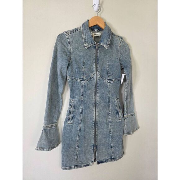 BLANKNYC The Smooth‎ Talker Dress Size XS Denim Bonded Dress NWT - Picture 6 of 11